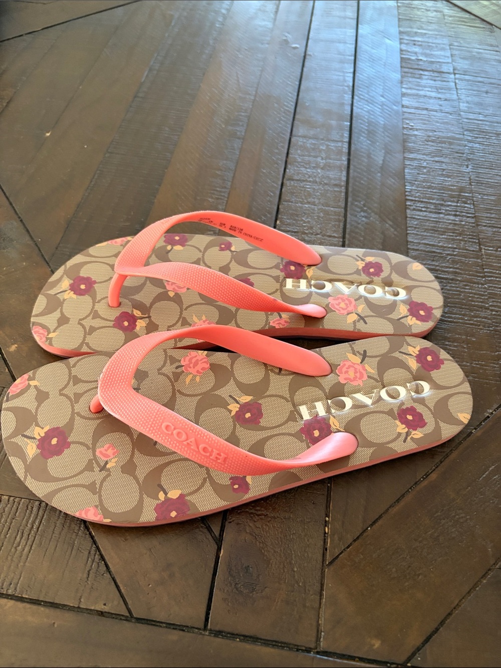 Coach flip flop sandals slippers sz 38.5 US 7.5-8